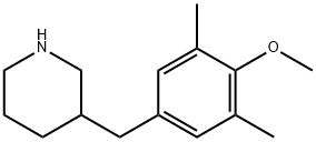 3-(4-甲氧基-3,5-二甲基苄基)哌啶 结构式
