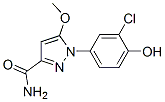 3-carbamoyl-1-(3-chloro-4-hydroxyphenyl)-5-methoxypyrazole 结构式