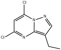 5,7-二氯-3-乙基吡唑[1,5-A]并嘧啶 结构式