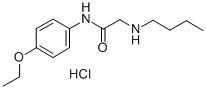 p-ACETOPHENETIDIDE, 2-(BUTYLAMINO)-, HYDROCHLORIDE 结构式
