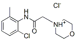 N-(2-chloro-6-methyl-phenyl)-2-(1-oxa-4-azoniacyclohex-4-yl)acetamide chloride 结构式