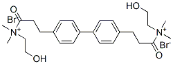 2-hydroxyethyl-[3-[4-[4-[2-(2-hydroxyethyl-dimethyl-ammonio)carbonylet hyl]phenyl]phenyl]propanoyl]-dimethyl-azanium dibromide 结构式