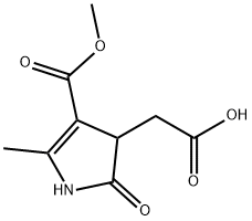 2-[4-(甲氧基羰酰)-5-甲基-2-氧-2,3-二氢-1H-吡咯-3-乙酸 结构式