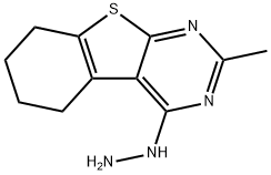 4-肼基-5,6,7,8-四氢-2-甲基[1]苯并噻吩并[2,3-D]嘧啶 结构式