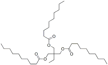 2-乙基-2-[[(1-氧癸基)氧]甲基]-1,3-丙二醇的癸酸酯 结构式