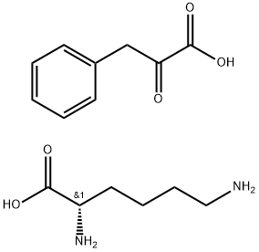 L-lysine mono(benzenepyruvate) 结构式