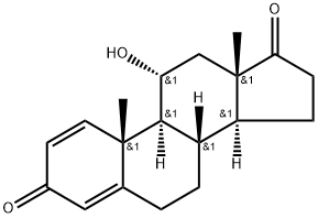 11Α-羟基雄烷-1,4-二烯-3,17-二酮 结构式
