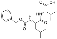 3-METHYL-2-[(4-METHYL-2-PHENYLMETHOXYCARBONYLAMINO-PENTANOYL)AMINO]BUTANOIC ACID 结构式