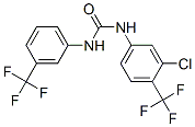 1-[3-chloro-4-(trifluoromethyl)phenyl]-3-[3-(trifluoromethyl)phenyl]urea 结构式