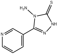 4-氨基-5-吡啶-3-基-4H-1,2,4-三唑-3-硫醇 结构式