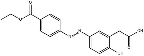 5-[2-[4-(乙氧羰基)苯基]偶氮]-2-羟基苯乙酸 结构式