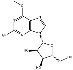 6-O-甲基鸟苷 结构式