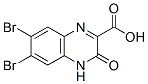 6,7-Dibromo-3,4-dihydro-3-oxo-2-quinoxalinecarboxylic acid 结构式