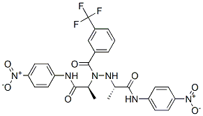 3-trifluoromethylbenzoyl-dialanine-4-nitroanilide 结构式