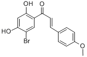 1-(5-Bromo-2,4-dihydroxyphenyl)-3-(4-methoxyphenyl)-2-propen-1-one 结构式