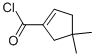 1-Cyclopentene-1-carbonyl chloride, 4,4-dimethyl- (9CI) 结构式