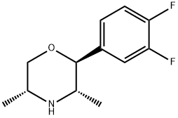 Morpholine, 2-(3,4-difluorophenyl)-3,5-dimethyl-, [2S-(2alpha,3ba,5ba)]- (9CI) 结构式