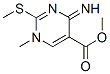 5-Pyrimidinecarboxylicacid,1,4-dihydro-4-imino-1-methyl-2-(methylthio)-,methylester(9CI) 结构式