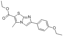 6-(4-ETHOXYPHENYL)-3-METHYLIMIDAZO[2,1-B]THIAZOLE-2-CARBOXYLIC ACID ETHYL ESTER 结构式