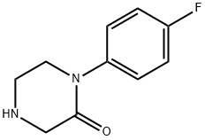 1-(4-氟苯基)-2-哌嗪酮 结构式