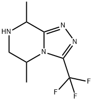 3-(trifluoromethyl)-5,6,7,8-tetrahydro-5,8-dimethyl-[1,2,4]triazolo[4,3-a]pyrazine 结构式
