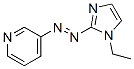 Pyridine, 3-[(1-ethyl-1H-imidazol-2-yl)azo]- (9CI) 结构式