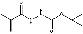 Hydrazinecarboxylic acid, 2-(2-methyl-1-oxo-2-propenyl)-, 1,1-dimethylethyl 结构式