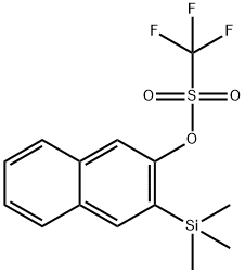 三氟甲磺酸-3-(三甲基硅基)-2-萘酯 结构式