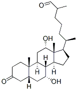 7 alpha,12 alpha-dihydroxy-3-oxo-5 beta-cholestan-26-al 结构式