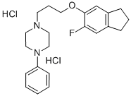 1-(3-((6-Fluoro-2,3-dihydro-1H-inden-5-yl)oxy)propyl)-4-phenylpiperazi ne dihydrochloride 结构式