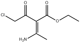 (E)-3-氨基-2-(2-氯乙烷酰基)丁-2-烯酸乙酯 结构式