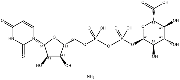 尿苷-5' -二磷酸葡萄糖酸三胺盐 结构式