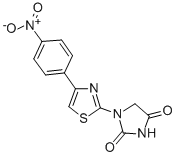 1-(4-(p-Nitrophenyl)-2-thiazolyl)hydantoin 结构式