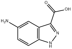 5-氨基-1H-吲哚唑-3-甲酸 结构式