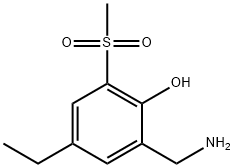 Phenol, 2-(aminomethyl)-4-ethyl-6-(methylsulfonyl)- (9CI) 结构式