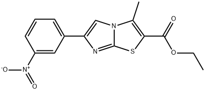 3-METHYL-6-(3-NITROPHENYL)IMIDAZO[2,1-B]THIAZOLE-2-CARBOXYLIC ACID ETHYL ESTER 结构式