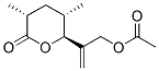 2H-Pyran-2-one,6-[1-[(acetyloxy)methyl]ethenyl]tetrahydro-3,5-dimethyl-,(3R,5S,6S)-(9CI) 结构式