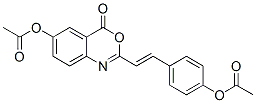 6-Acetyloxy-2-[(E)-2-(4-acetyloxyphenyl)ethenyl]-4H-3,1-benzoxazin-4-one 结构式