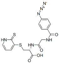 N-(4-azidobenzoylglycyl)-S-(2-thiopyridyl)cysteine 结构式