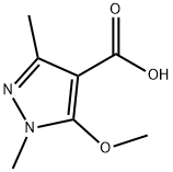 5-甲氧基-1,3-二甲基-1H-吡唑-4-羧酸 结构式