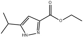 3-异丙基-1-H吡唑-5-甲酸乙酯 结构式