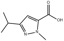 1-甲基-3-异丙基-吡唑-5-甲酸 结构式
