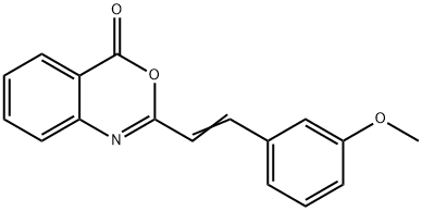 2-[2-(3-Methoxyphenyl)ethenyl]-4H-3,1-benzoxazin-4-one 结构式