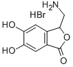 3-Aminomethyl-5,6-dihydroxyphthalide hydrobromide 结构式