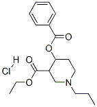 ethyl 4-benzoyloxy-1-propyl-piperidine-3-carboxylate hydrochloride 结构式