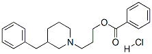 3-(3-benzyl-1-piperidyl)propyl benzoate hydrochloride 结构式