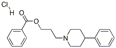 3-(4-phenyl-1-piperidyl)propyl benzoate hydrochloride 结构式