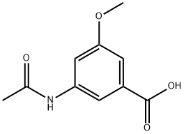 3-甲氧基-5-乙酰基氨基苯甲酸 结构式