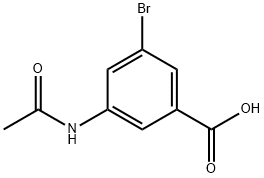 3-乙酰氨基-5-溴苯甲酸 结构式
