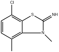 7-CHLORO-3,4-DIMETHYLBENZO[D]THIAZOL-2(3H)-IMINE 结构式